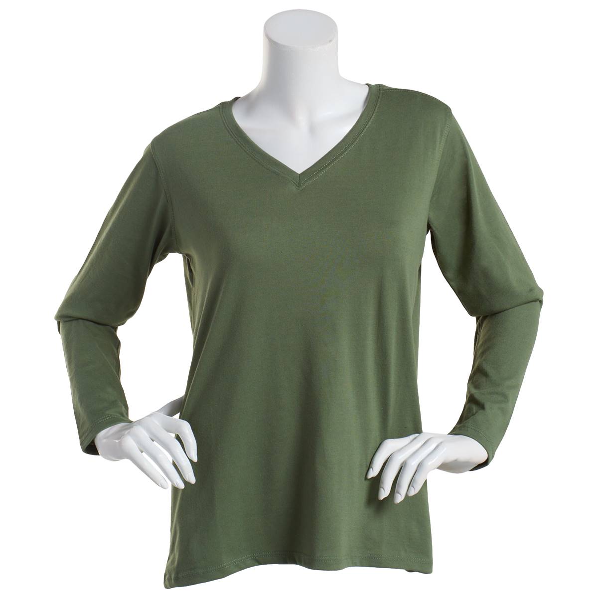 Womens Starting Point Super Soft V-Neck Long Sleeve Tee