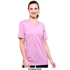 Womens Starting Point(R) Straight Hem Short Sleeve V-Neck T-Shirt alternate view