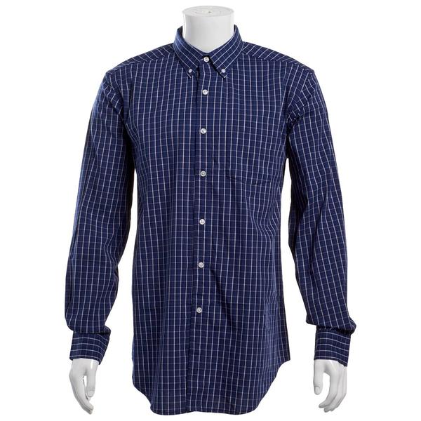 Mens Preswick & Moore(R) Long Sleeve Plaid Dress Shirt - Navy alternate view