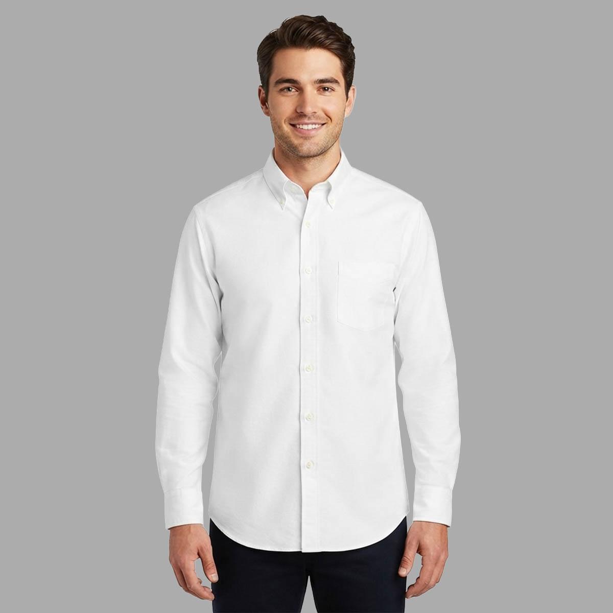 Mens Preswick & Moore(R) Regular Fit Stretch Dress Shirt - White