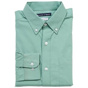 Mens Preswick & Moore(R) Solid Long Sleeve Dress Shirt - Sage
