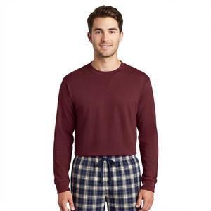 Mens Preswick & Moore(R) Long Sleeve V-Notch Pajama Shirt