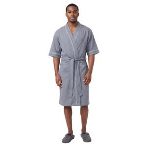Mens Preswick & Moore(R) Solid Windowpane Texture Robe