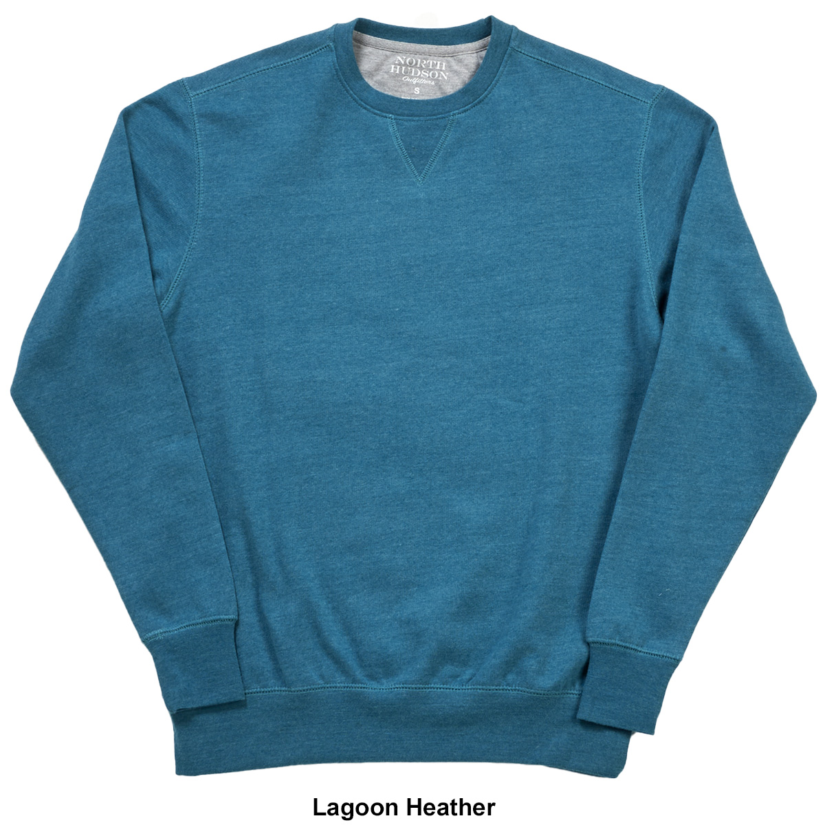 Mens North Hudson Sueded V-Notch Fleece Crew Sweatshirt