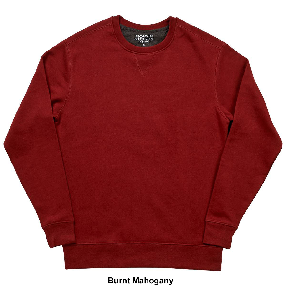 Mens North Hudson Suede Crew V-Notch Sweatshirt