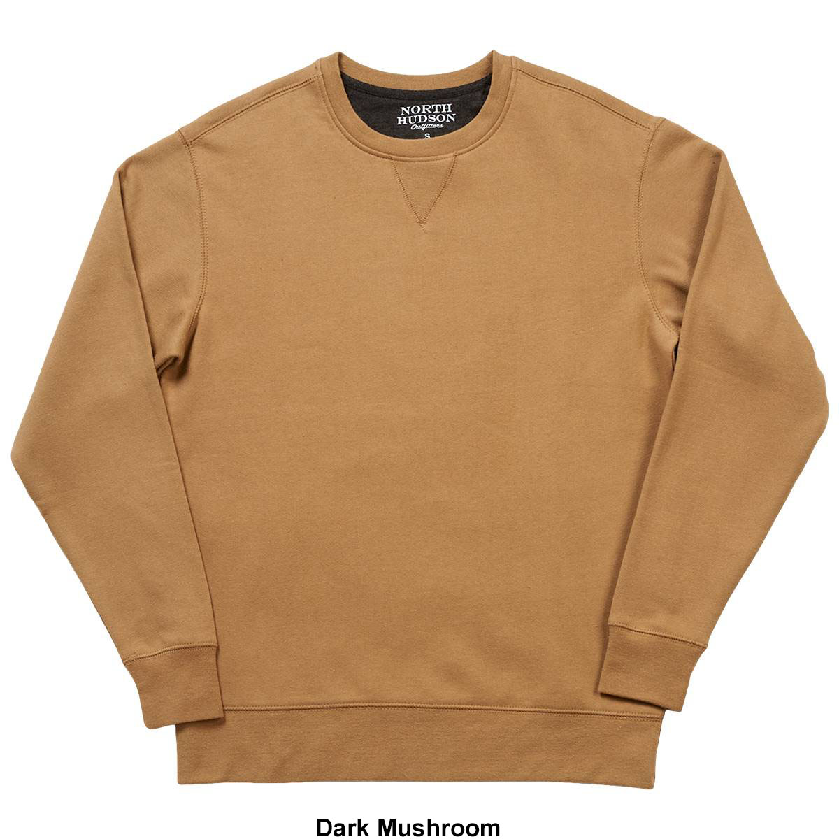 Mens North Hudson Suede Crew V-Notch Sweatshirt