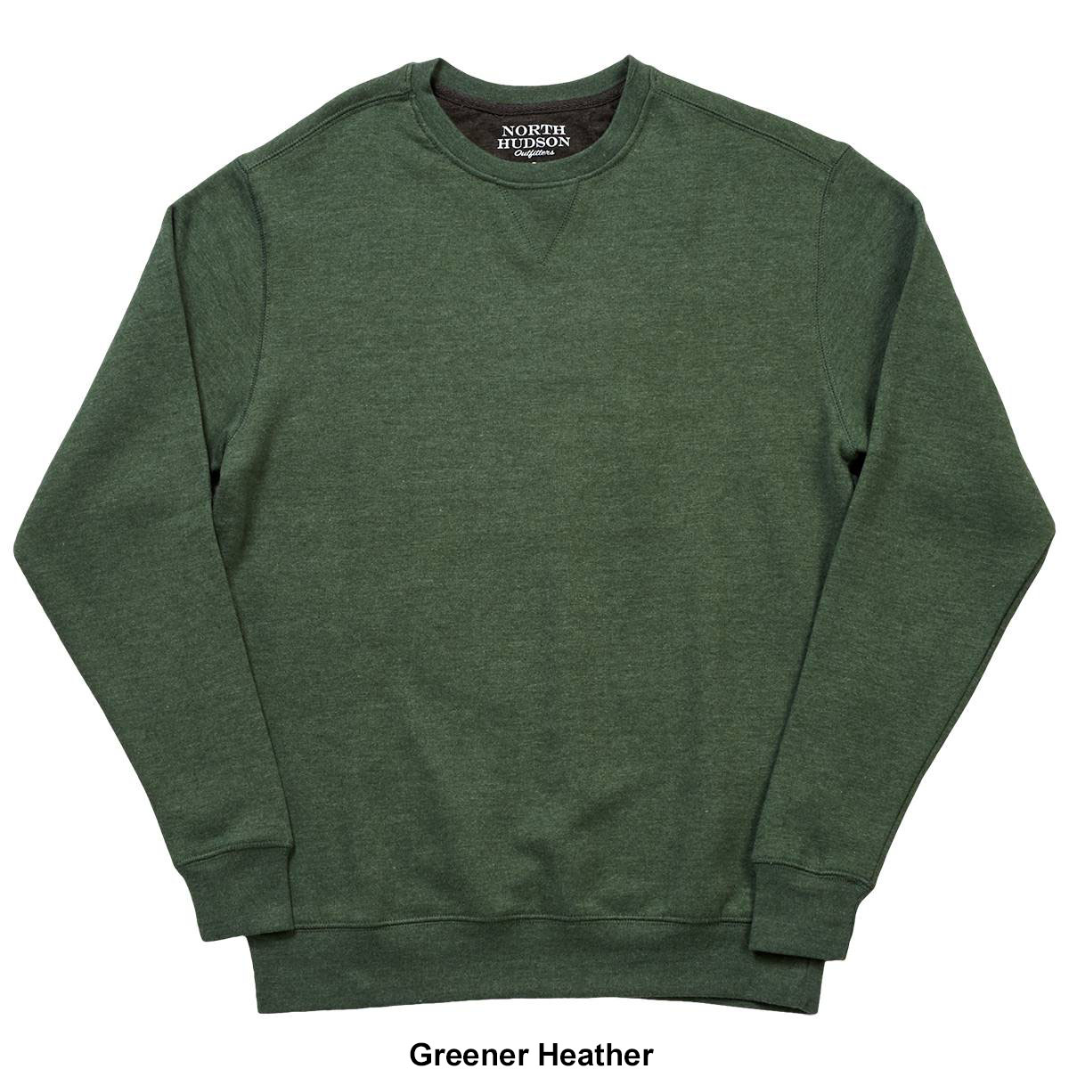 Mens North Hudson Suede Crew V-Notch Sweatshirt