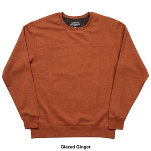 Mens North Hudson Faux Suede Crew Neck Pieced Chest Sweatshirt alternate view