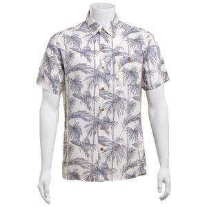Mens Preswick & Moore(R) Fern Rayon Button Down Shirt - Off White