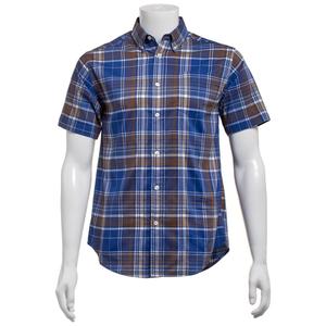 Mens Architect(R) Plaid Weekender Button Down Shirt - Tan/Blue
