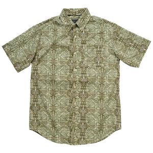 Mens Architect(R) Geometric Button Down Shirt - Dark Sage