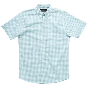 Mens North Hudson Checkered Tuckless Button Down Shirt - Mint