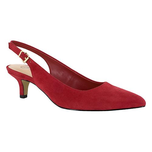 Womens Bella Vita Scarlett Suede Slingback Kitten Heels