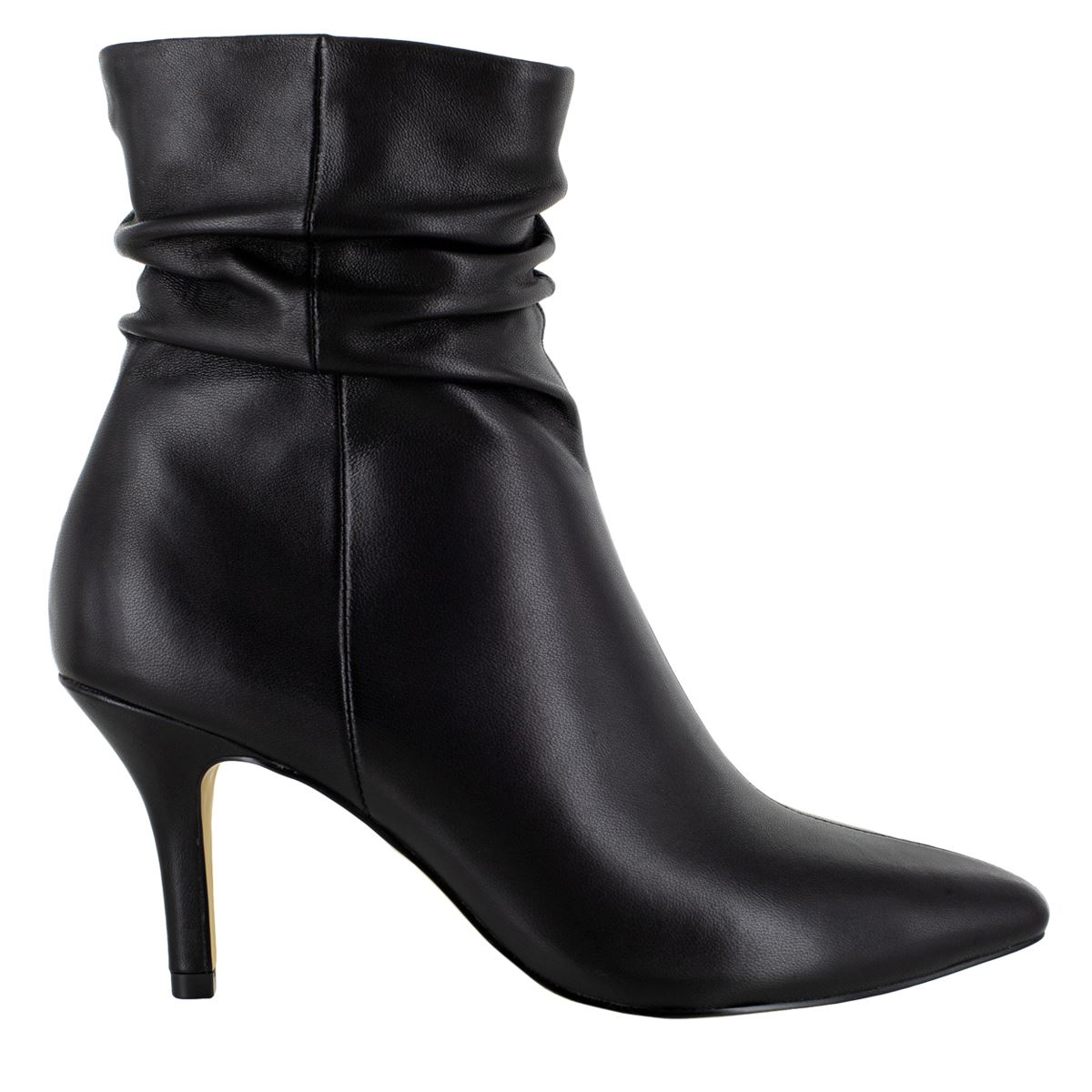 Womens Bella Vita Danielle Ruched Leather Ankle Boots