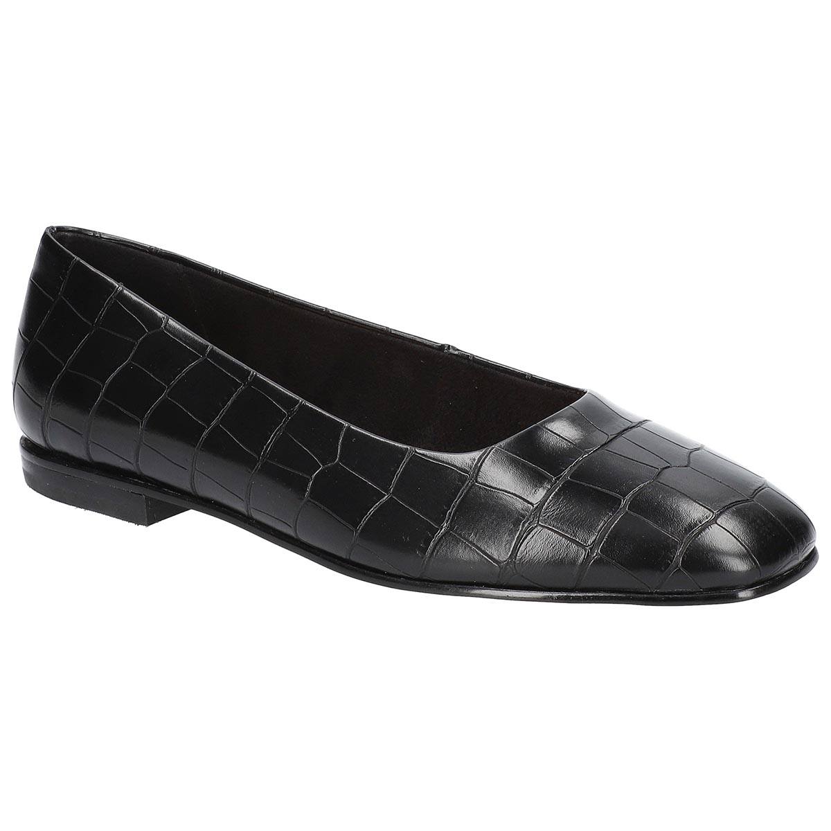 Womens Bella Vita Kimiko Croco Square Toe Flats