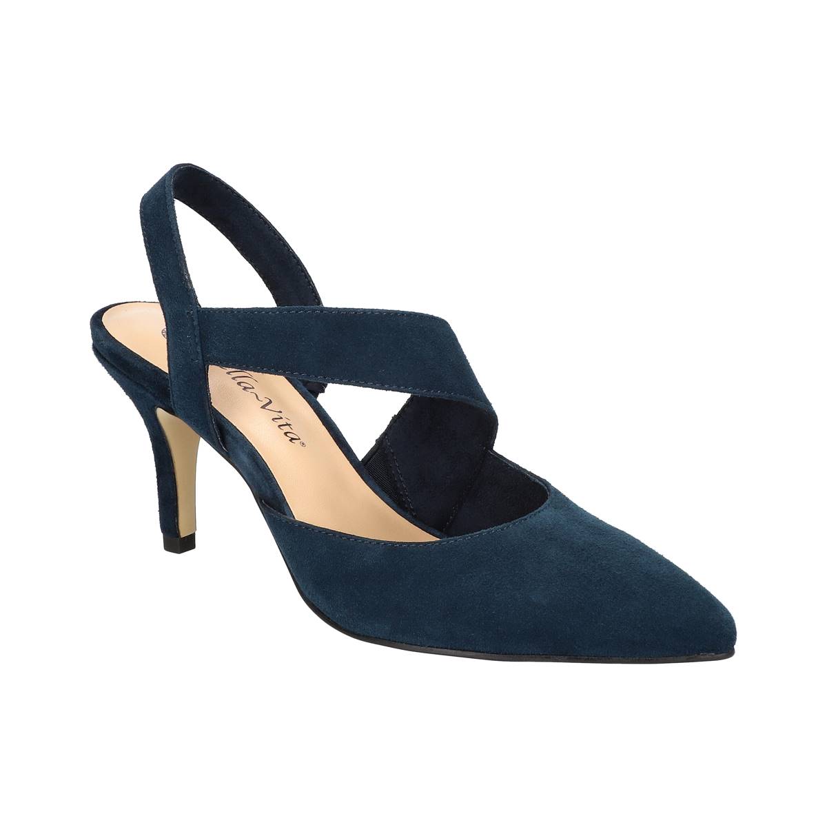 Womens Bella Vita Arabella Asymmetrical Suede Pumps