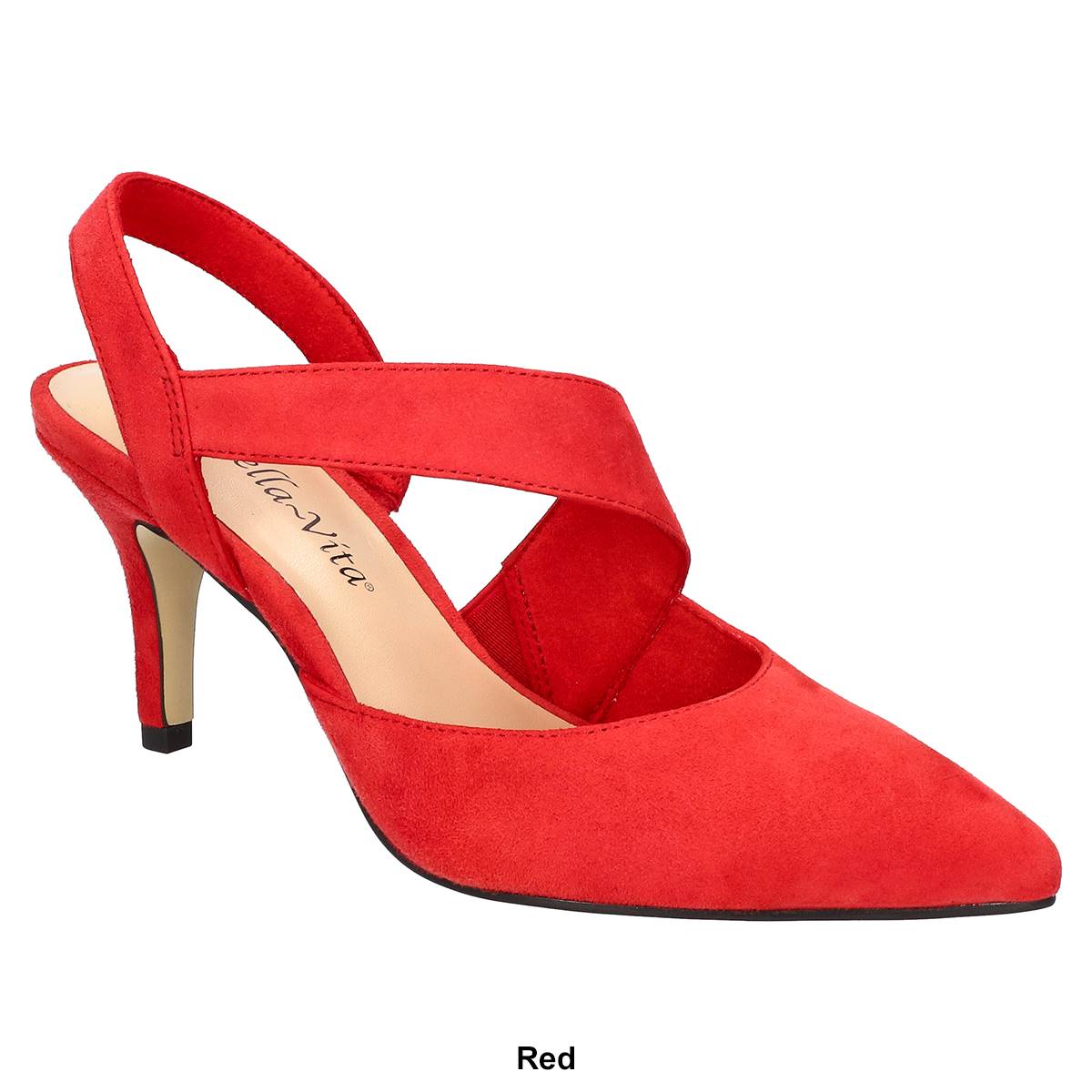 Womens Bella Vita Arabella Asymmetrical Suede Pumps