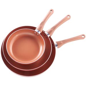 Copper Cuisine by Healthy Living 3pk. Skillets