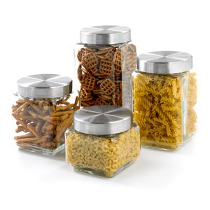 Kitchenworks 4pc. Square Glass Canister Set alternate view