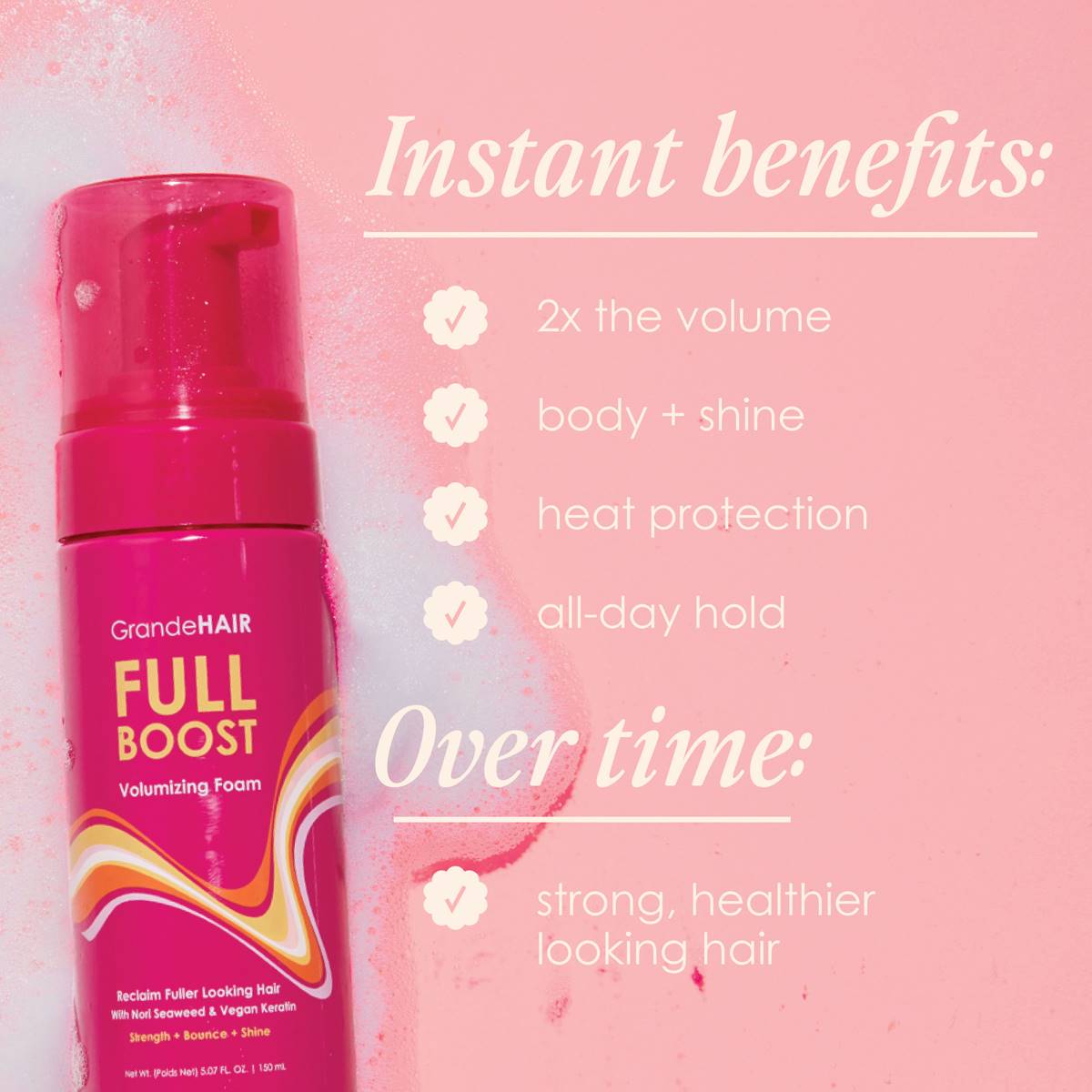 Grande Cosmetics GrandeHAIR Full Boost Volumizing Foam