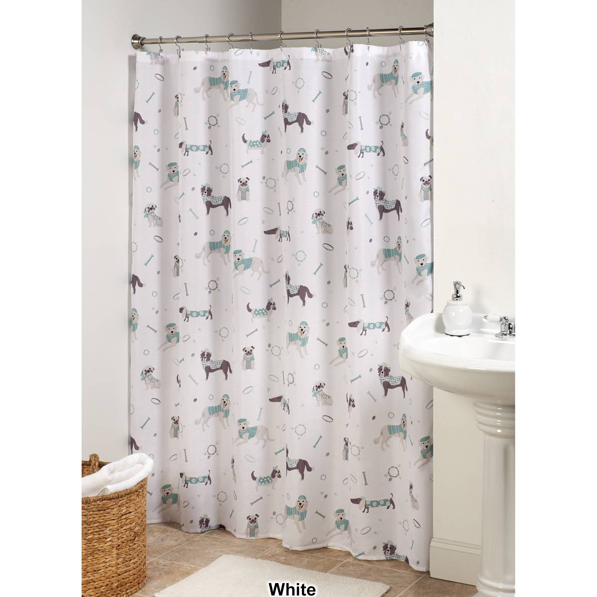 Royal Court Dogs & Cats Collection Shower Curtain