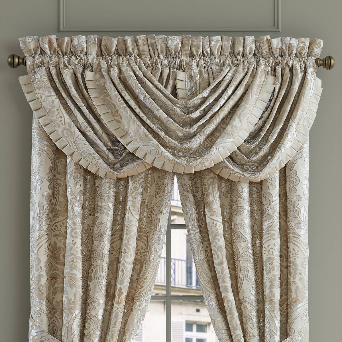 J. Queen New York Belgium Window Waterfall Valance