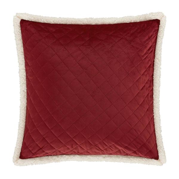 J. Queen New York Casey Sherpa Crimson Euro Quilted Sham