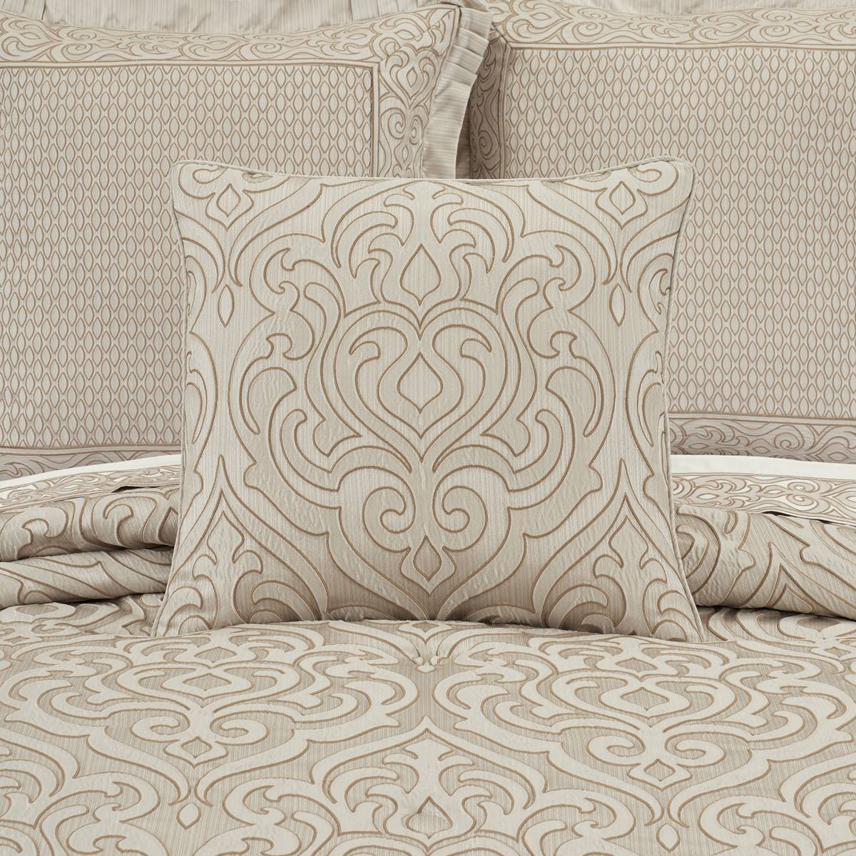 J. Queen New York Lazlo Damask Square Decorative Pillow - 20x20