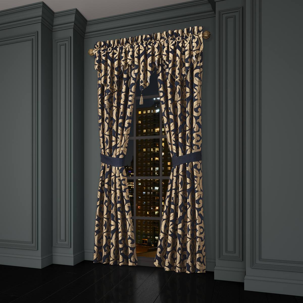 J. Queen New York Biagio Window Ascot Valance - 40x21