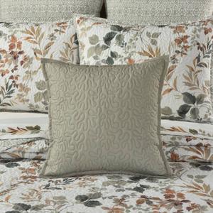 Royal Court Evergreen Square Quilted Decorative Pillow - 16x16 alternate view
