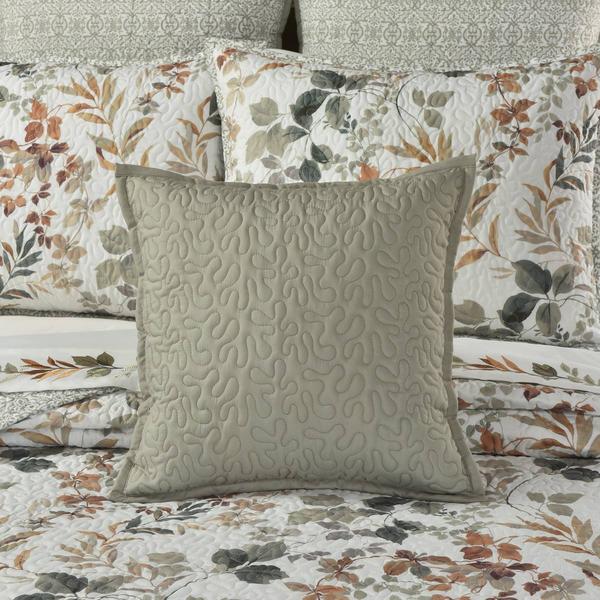 Royal Court Evergreen Square Quilted Decorative Pillow - 16x16 alternate view