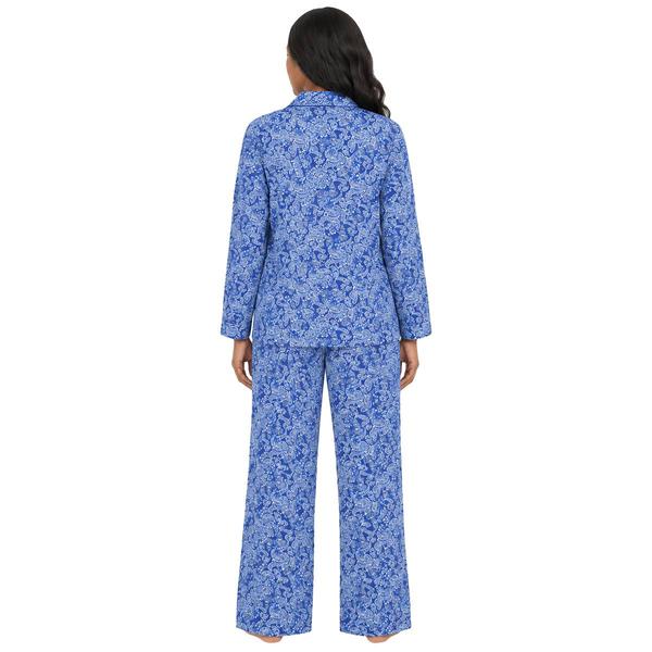 Womens White Orchid Long Sleeve Paisley Notch Collar Pajama Set alternate view
