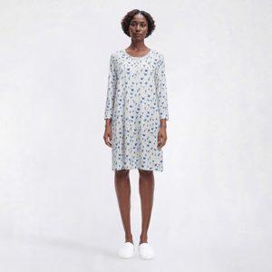 Womens White Orchid Cloud Knit Butterfly Garden Nightgown alternate view