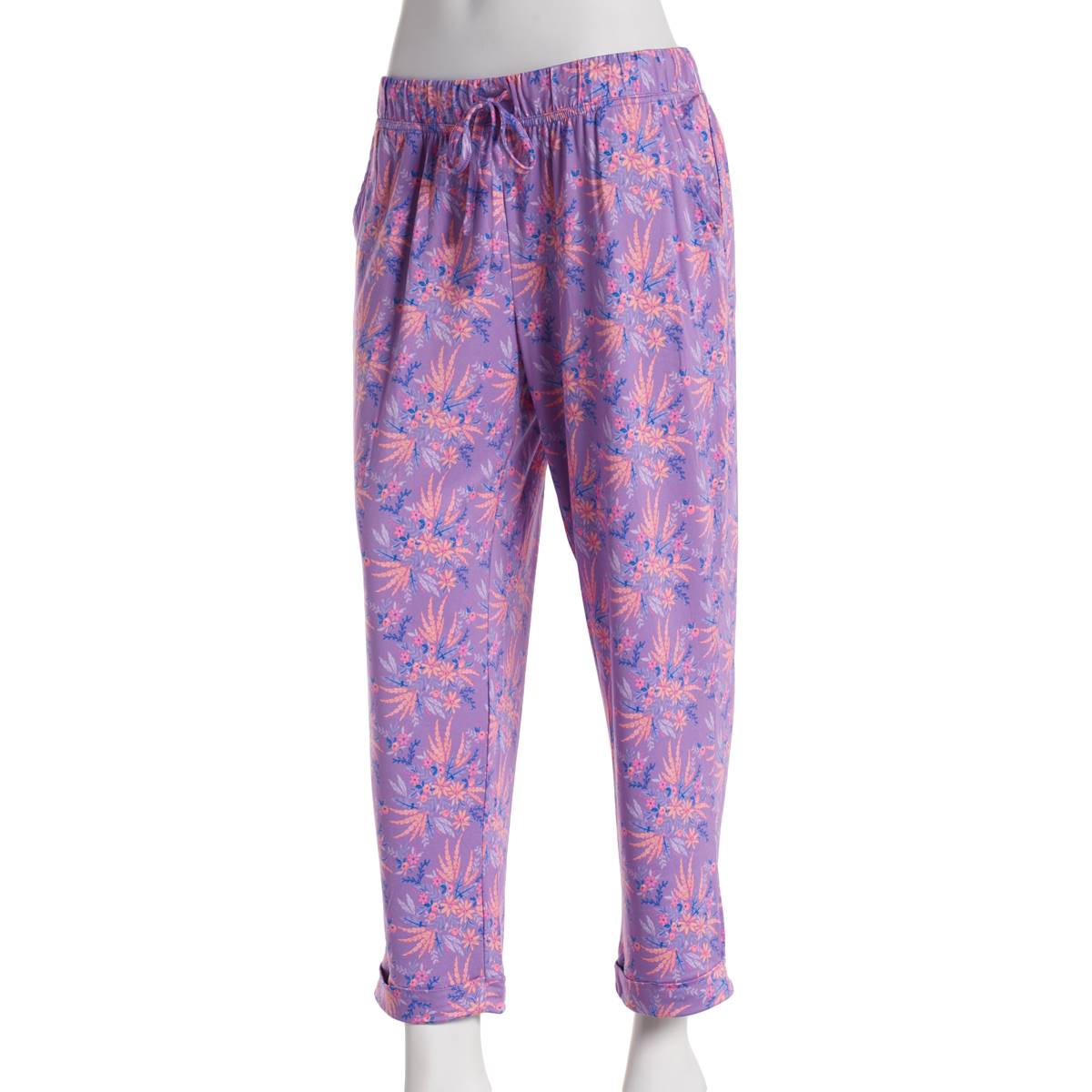 Womens MUK LUKS(R) Blooms Cloud Knit Capri Pajama Pants
