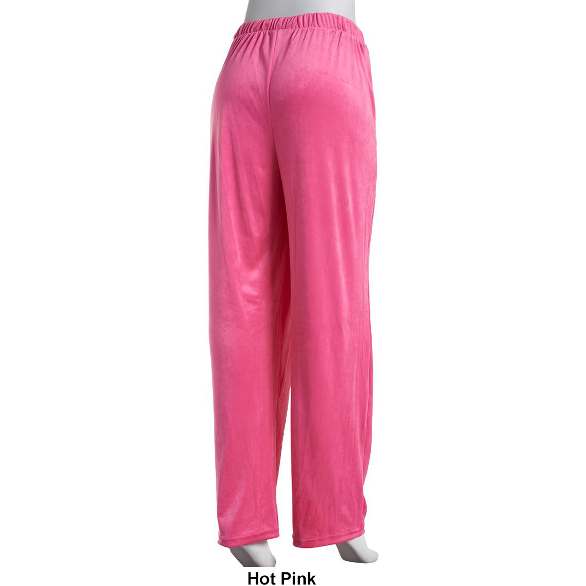 Plus Size Goodnight Kiss Solid Silky Velour Pajama Pants