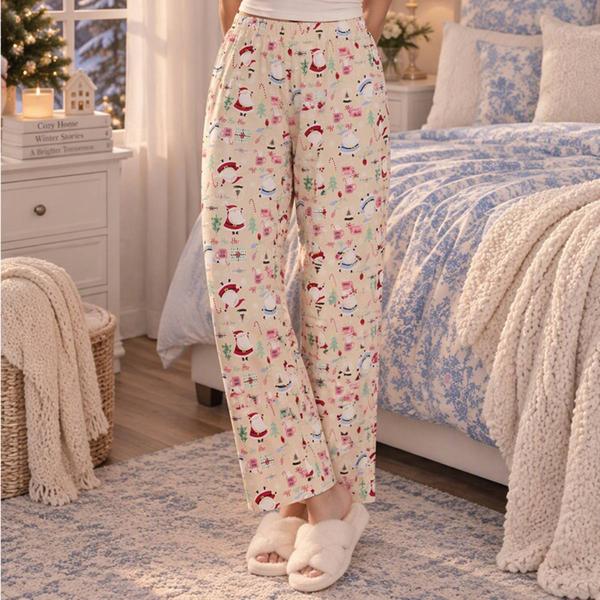 Petite MUK LUKS(R) Nostalgic Santa Pajama Bottoms