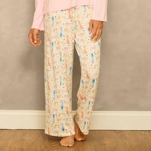 Womens MUK LUKS(R) Painterly Pup Cloud Knit Pajama Bottoms