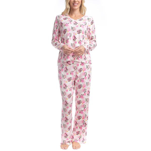 Womens Goodnight Kiss Max & Relax Cheetah Pajama Set
