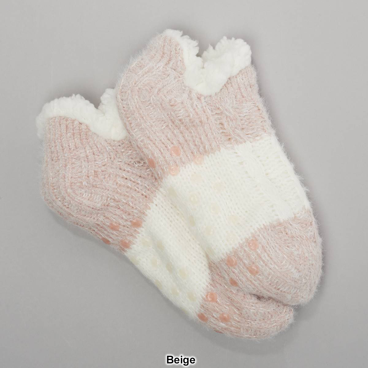 Womens Fuzzy Babba V Ankle Slipper Socks