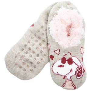 Womens Fuzzy Babba Snoopy Slipper Socks alternate view