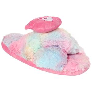 Womens Care Bears Faux Fur with  Plush Head Slippers