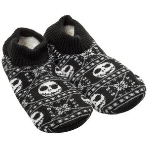 Womens Fuzzy Babba Cuffer Nightmare Before Xmas Slipper Socks