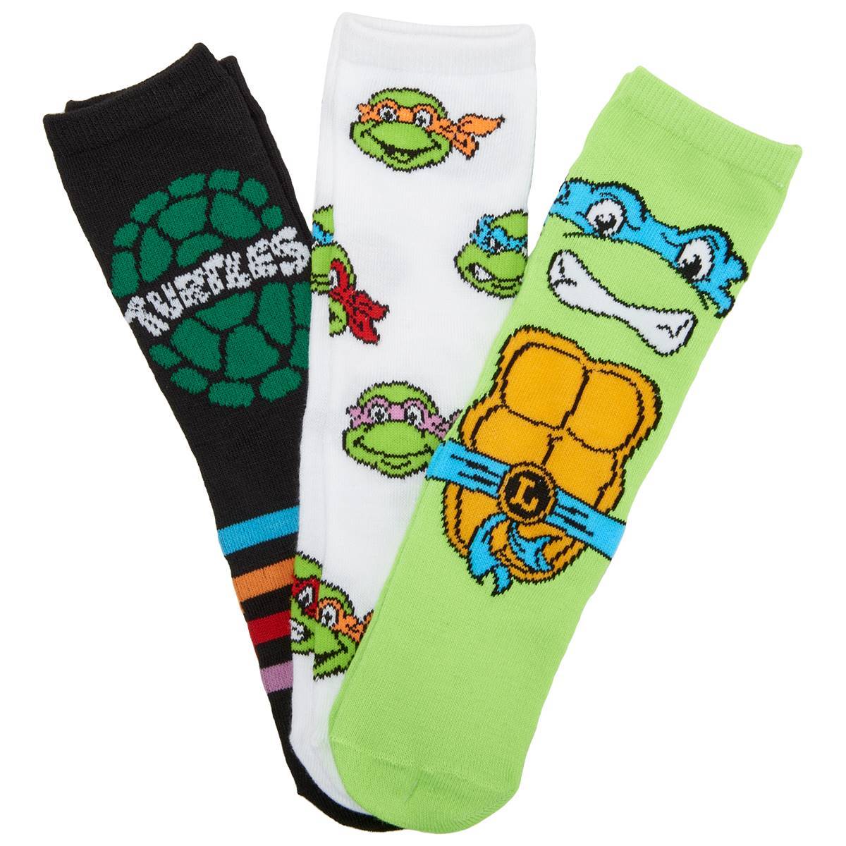 Boys Nickelodeon 3pk. Teenage Mutant Ninja Turtles Crew Socks