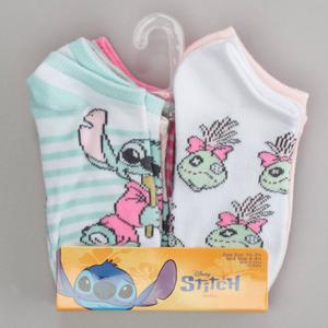 Girls Disney 10pk. Stitch & Friends No Show Socks