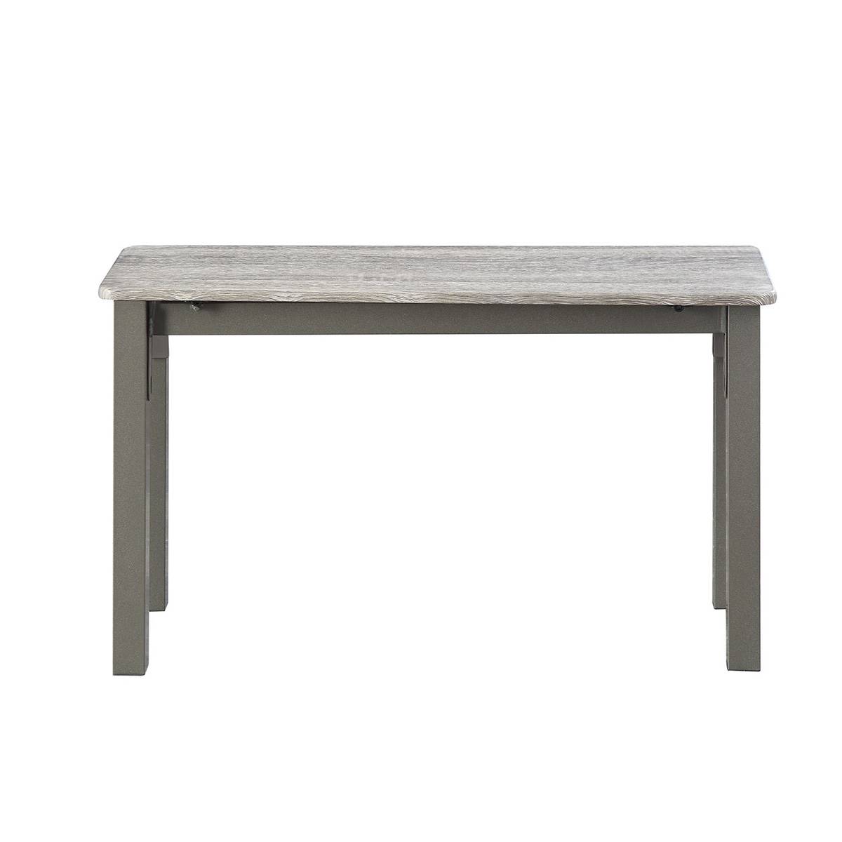 4D Concepts Toolless Boltzero Grey Dining Table W/ 2 Benches