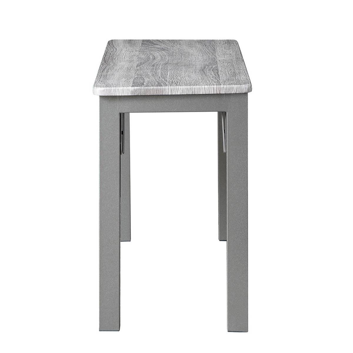 4D Concepts Toolless Boltzero Grey Dining Table W/ 2 Benches