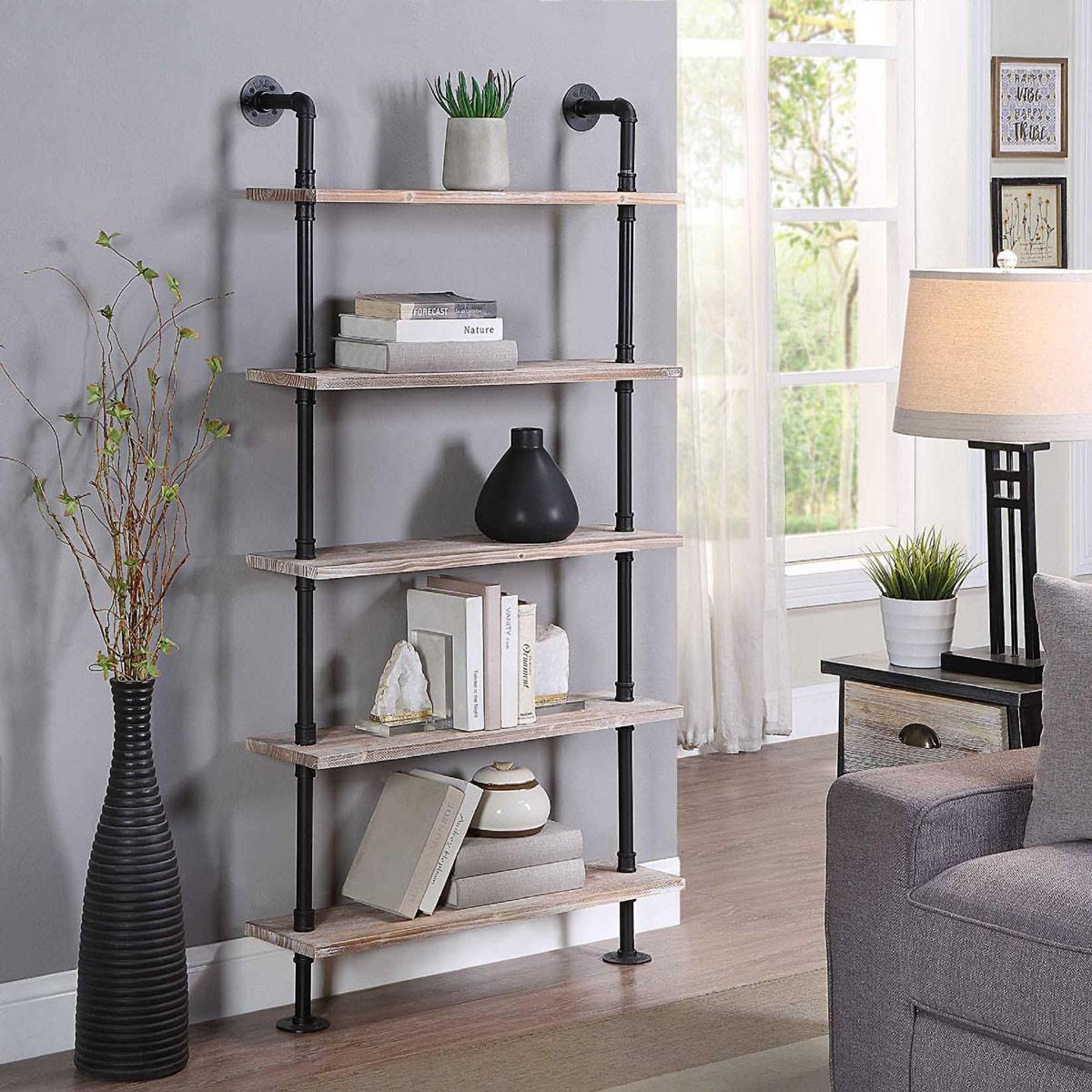 4D Concepts Claremont 5-Tier Industrial Piping Shelf Unit