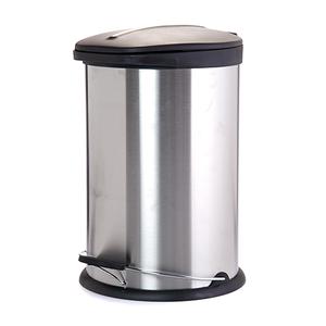 Kennedy Stainless Steel Pedal Trash Can w/ Plastic Cover