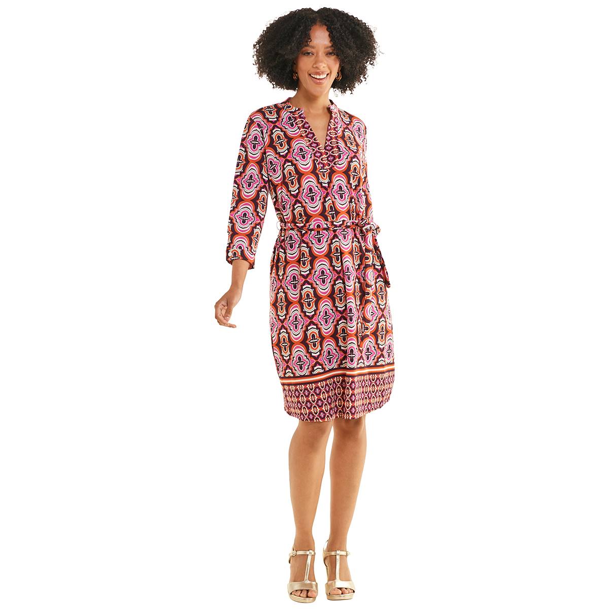 Womens Mlle Gabrielle Contrast Border Shirtdress