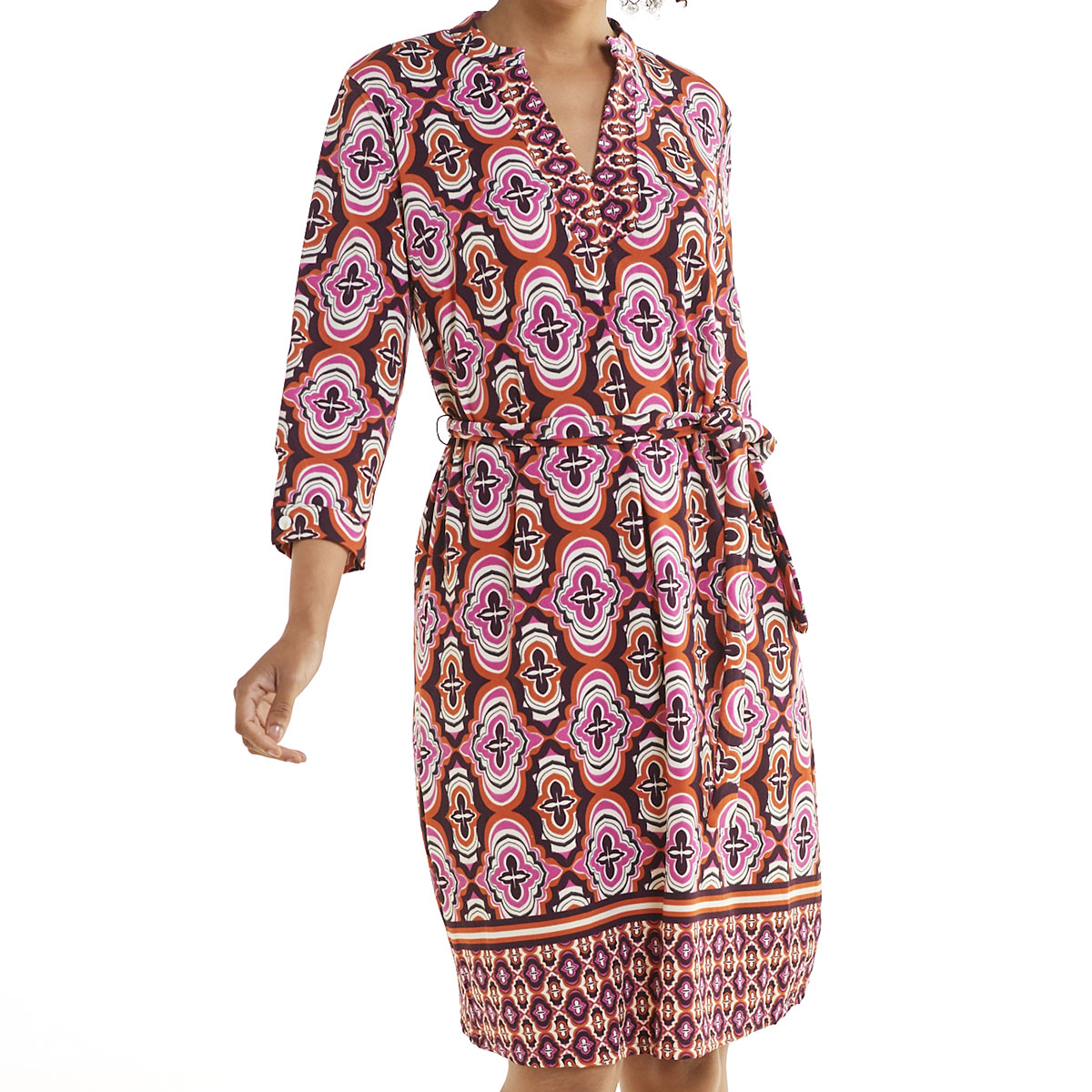 Womens Mlle Gabrielle Contrast Border Shirtdress